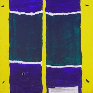 yellow with green and blue and abstract