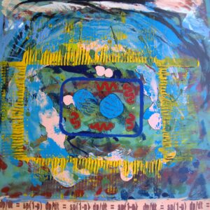 Painting of Mitochondria along with an equation